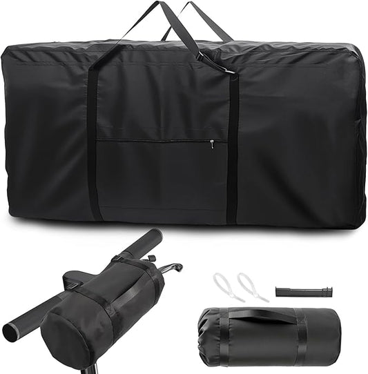 Bike Travel Bag with Fillable Anti-Collision Compartment, Heavy Duty Double-Layer 1200D Nylon Transport Case, Large Airplane Storage Carrier for 26-29 Inch Mountain and 700C Road Bicycles