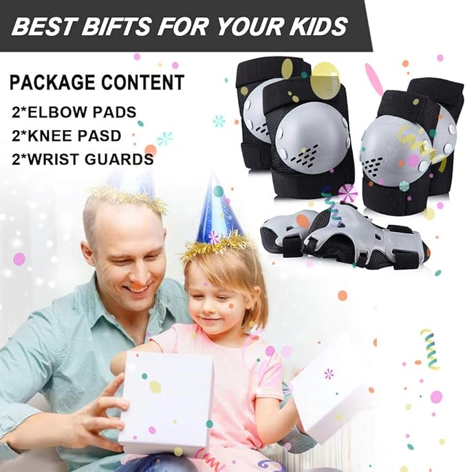 Kids Youth Knee Pads Elbow Pads for Roller Skates, Cycling, BMX Bike, Skateboard, Inline Skating, Scooter Riding Sports