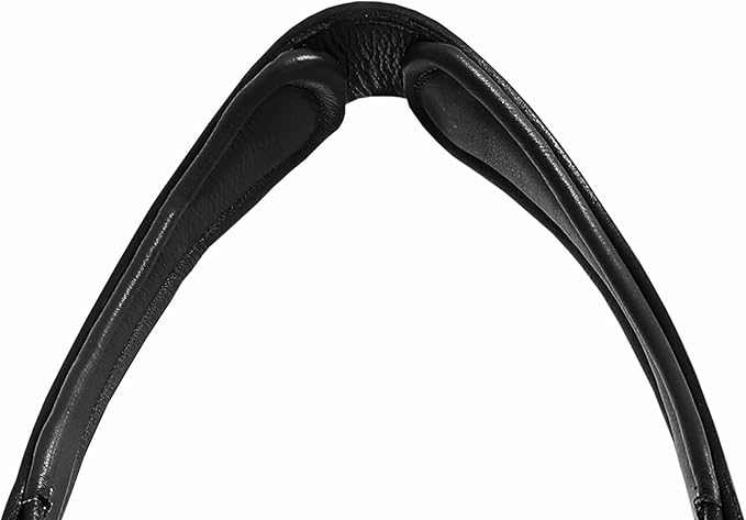 Exion Nova Hackamore Bridle – Anatomical Bitless Horse Bridle with Rubber Reins – Padded Anti-Pressure Crownpiece – Vegetable-Tanned Leather Bitless Bridle for Jumping & Training
