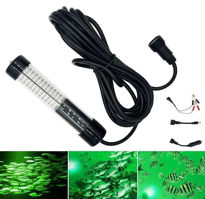 SAMDO IP68 12V LED水中集魚灯 1080ルーメン 釣り用集魚灯 常夜灯 10.8W