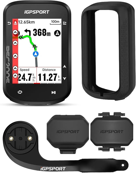 iGPSPORT BSC200S GPS Bike Computer, Wireless Route Navigation 2.4'' Screen Bluetooth ANT+ Cycle Computer IPX7 Waterproof