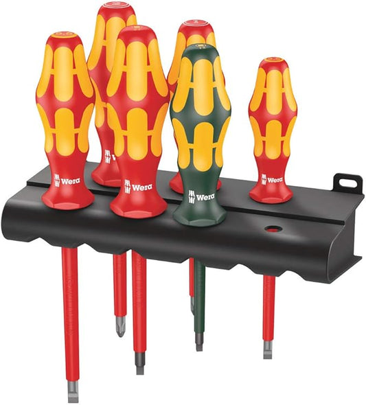Wera Kraftform Plus 160i/168i/6 Insulated Professional Screwdriver Set, 6-Piece