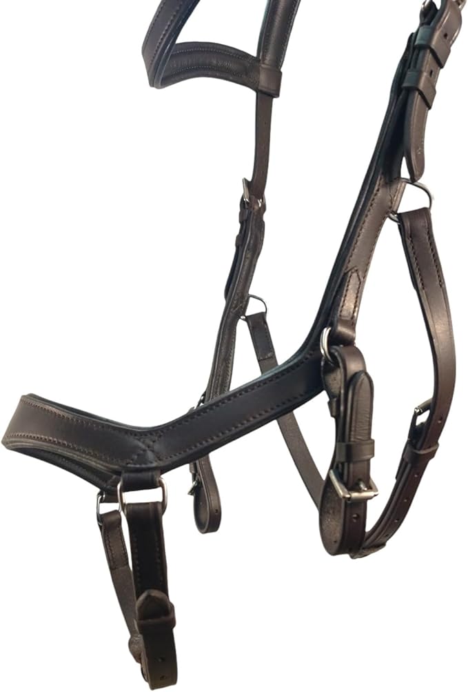 Pressure Relief Comfort Ergonomic Horse Bridle Havana Brown | Ergonomic | Comfortable | Durable (Bridle + Leather Reins, Full/Horse)