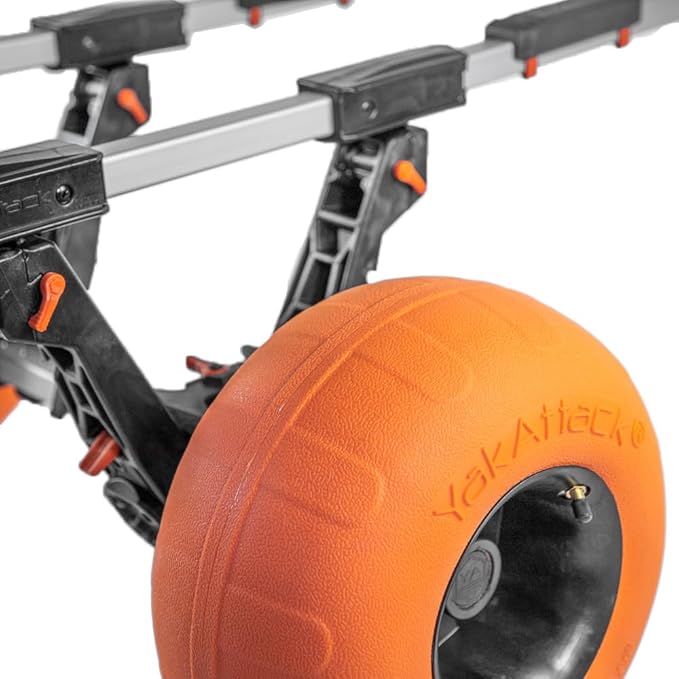 YakAttack Kayak Carts with Adjustable Frame & Wheel Options | All-Terrain, Sand & Solid Tire Variations | Durable Folding Transport System for Kayaks & Canoes | Made in USA