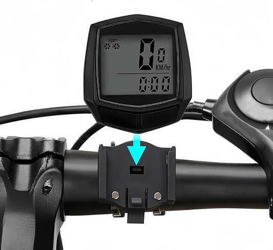 Bike Computer, Bike Speedometer and Bicycle Odometer Waterproof Cycling/Cycle Computer with LCD Display, Automatic Wake-Up, Multi-Functions for Road Bike MTB
