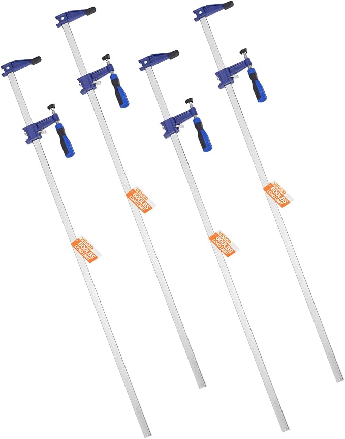 VEVOR 36" Bar Clamps for Woodworking, 4-Pack, 600 lbs Load Limit