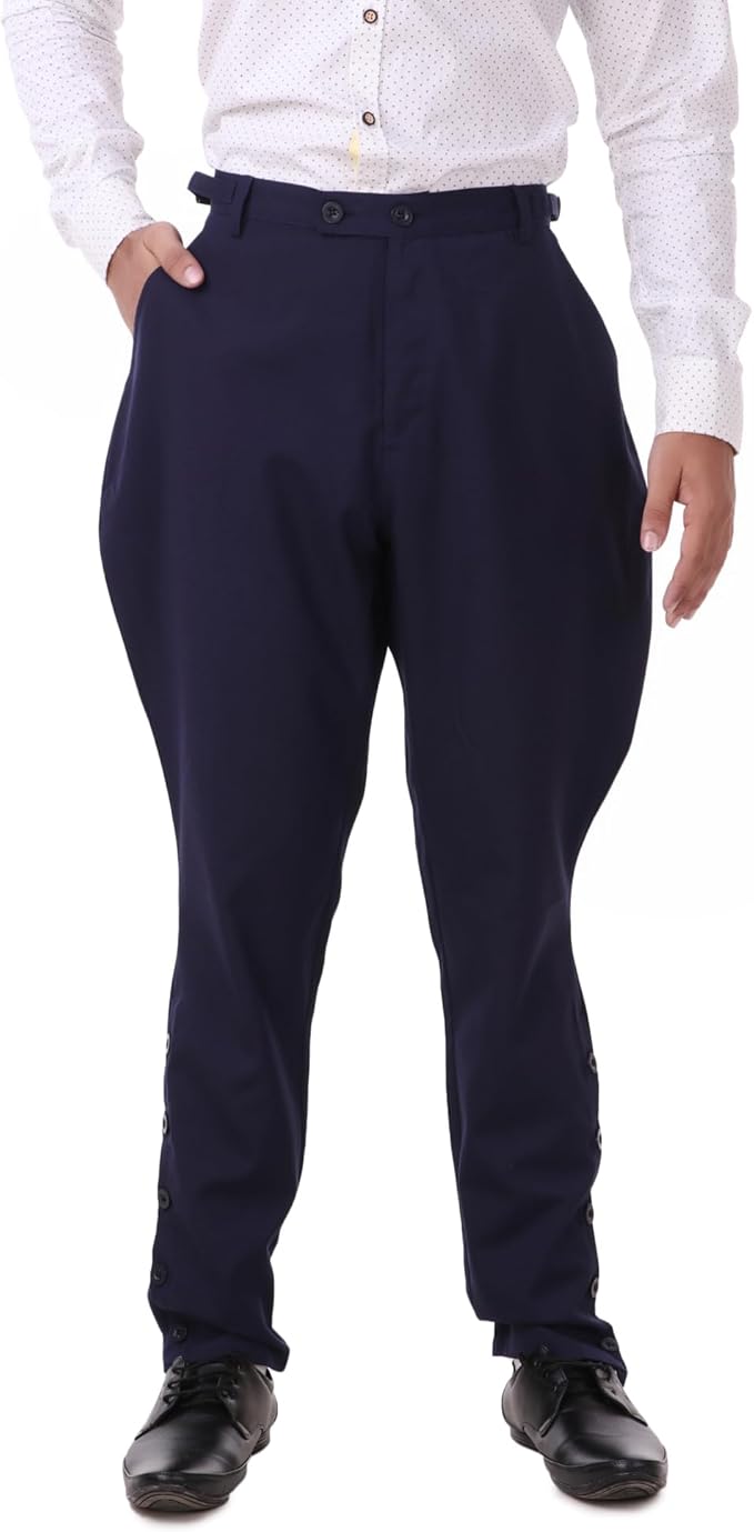 ThePirateDressing Steampunk Victorian Cosplay Costume Mens Archibald Jodhpur Pants Trousers
