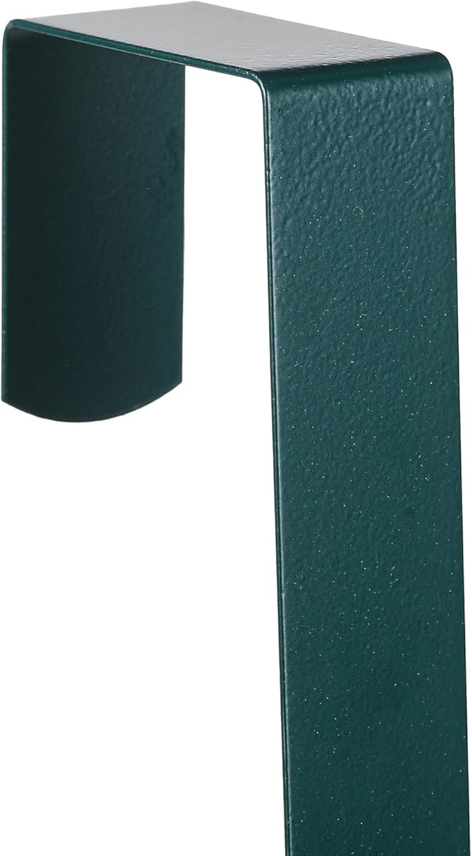 Sattiyrch 15" Wreath Hanger for Front Door,Sturdy Steel Wreath Door Hanger,Over The Door Hanger Hook (Green,4)