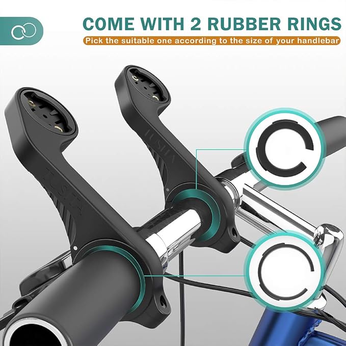 TUSITA Out Front Mount Compatible with Garmin Edge GPS Bike Computer, XOSS G/G+, iGPSPORT - Cycling Handlebar 25.4mm 31.8m