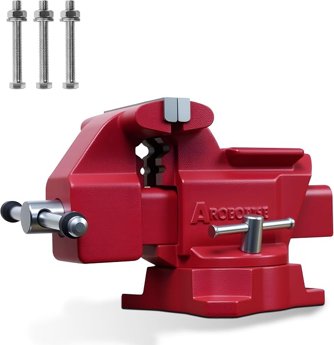 4.5"Bench Vise, 4"Jaw Opening 210° Swivel Base 2.6" Throat Depth