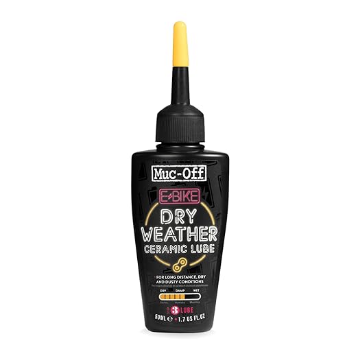 Muc-Off eBike Dry Chain Lube, 1.7 fl oz - Bike Lube, Bike Chain Oil, Chain Wax for Dry Weather Conditions - Bike Lubricant for Electric Bikes
