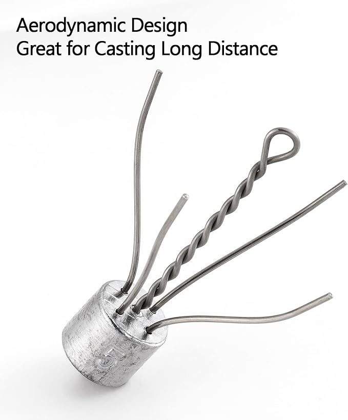 Dr.Fish 5 Pack Spider Surf Fishing Weight Sputnik Sinker 1oz-8oz Saltwater Beach Casting Sea Bottom Holder
