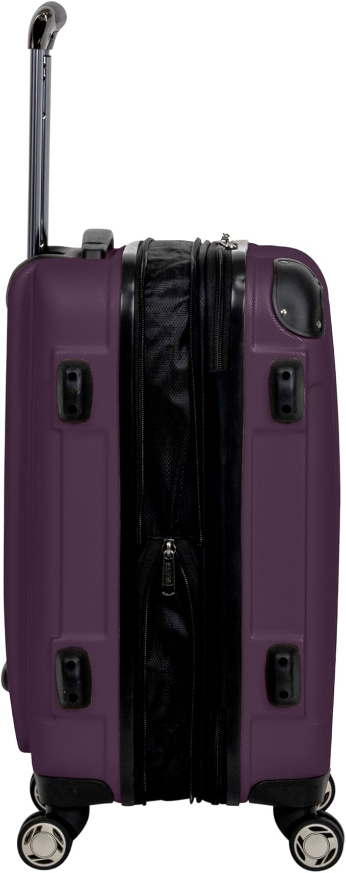 Kenneth Cole REACTION レネゲード 荷物拡張可能 8輪スピナー 軽量 ハードサイド スーツケース、ミッドナイトプラム、20インチ機内持ち込み手荷物