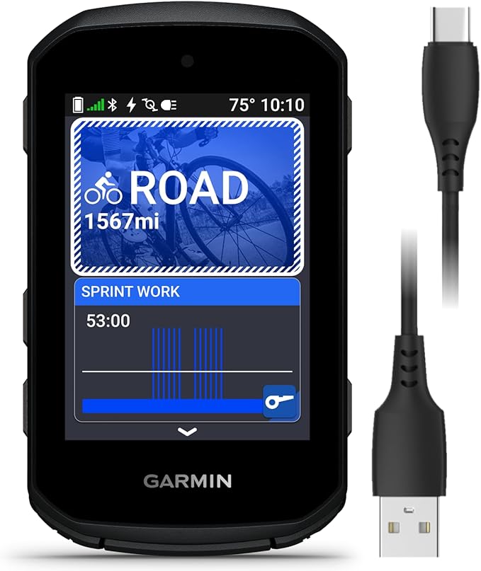 Garmin Edge 550 Compact GPS Cycling Computer 2.7" Vivid Color Display with Wearable4U PowerBank Bundle