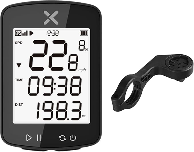 XOSS G Gen2 GPS Bike Computer Wireless, Bluetooth IPX7 Waterproof Cycling Computer, Rechargeable Bicycle Speedometer Odometer with 2.2 inch LCD Screen, 28 hrs Long Battery Life (XOSS APP Support)