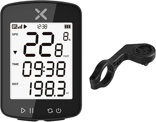 XOSS G Gen2 GPS Bike Computer Wireless, Bluetooth IPX7 Waterproof Cycling Computer, Rechargeable Bicycle Speedometer Odometer with 2.2 inch LCD Screen, 28 hrs Long Battery Life (XOSS APP Support)