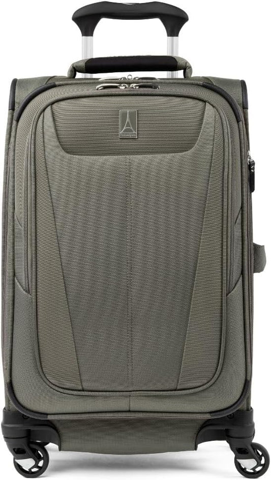 Travelpro Maxlite 5 ソフトサイド 拡張可能荷物 4輪スピナー付き 軽量スーツケース 男女兼用 スレートグリーン 機内持ち込み 21インチ