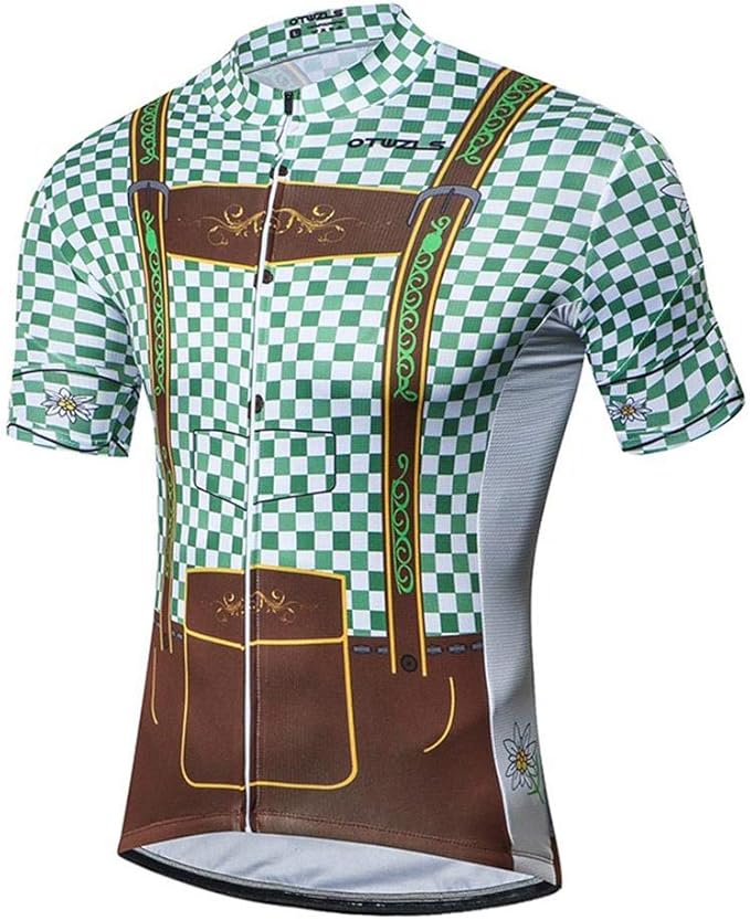 Men's Quick-Dry Cycling Jersey Set Road Bike Bicycle Shirt + Bib Shorts with 9D Gel Pad MTB Riding Clothing Kit