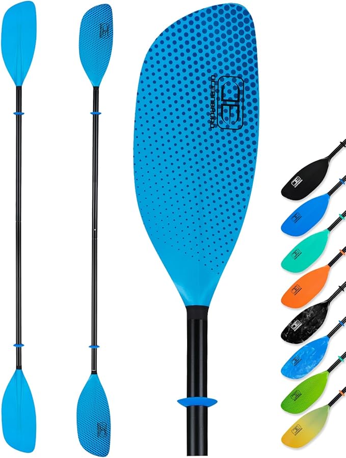 OCEANBROAD カヤックパドル 86インチ/218cm、90.5インチ/230cm アルミシャフト 2ピースフロータブルカヤックオール カヤック、カヌー、ボート用