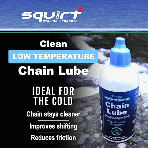 Squirt Low-Temperature Chain Lube for Bikes 6 Pack (0.5 Oz) – Low Temperature, All-Weather Dry Bike Chain Lube – Cold Weather Bike Lubricant to Reduce Noise & Chainsuck