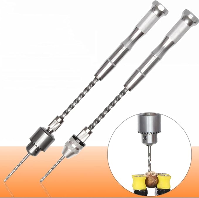 Pin Vise Hand Drill Bits(11PCS), Hand Drill Bits Set Precision Hand Drill Bits Rotary Tool for Wood, Manual Work DIY, Jewelry, Assembling, Model Making,+ suction cup