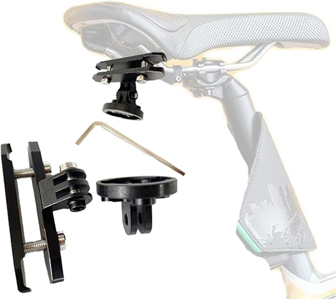 Bicycle Taillight Saddle Mount Compatible with Gar min Radar Varia RTL515 RVR315 RTL510 Raz Pro Taillight Mountain Bikes Rear Light Mount Adapter for Sport Action Cameras