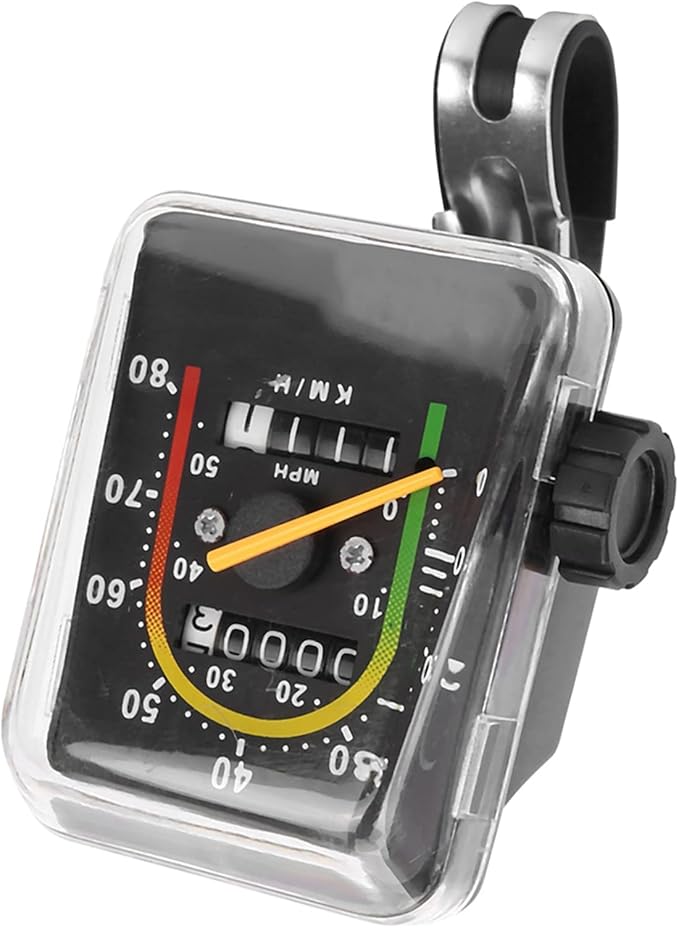 ANGGREK Speedometer for Bicycle Mechanical mph and Wired Distance narioote Odometer myometer mileometer Silver Bikes Mountain in Miles an Hour