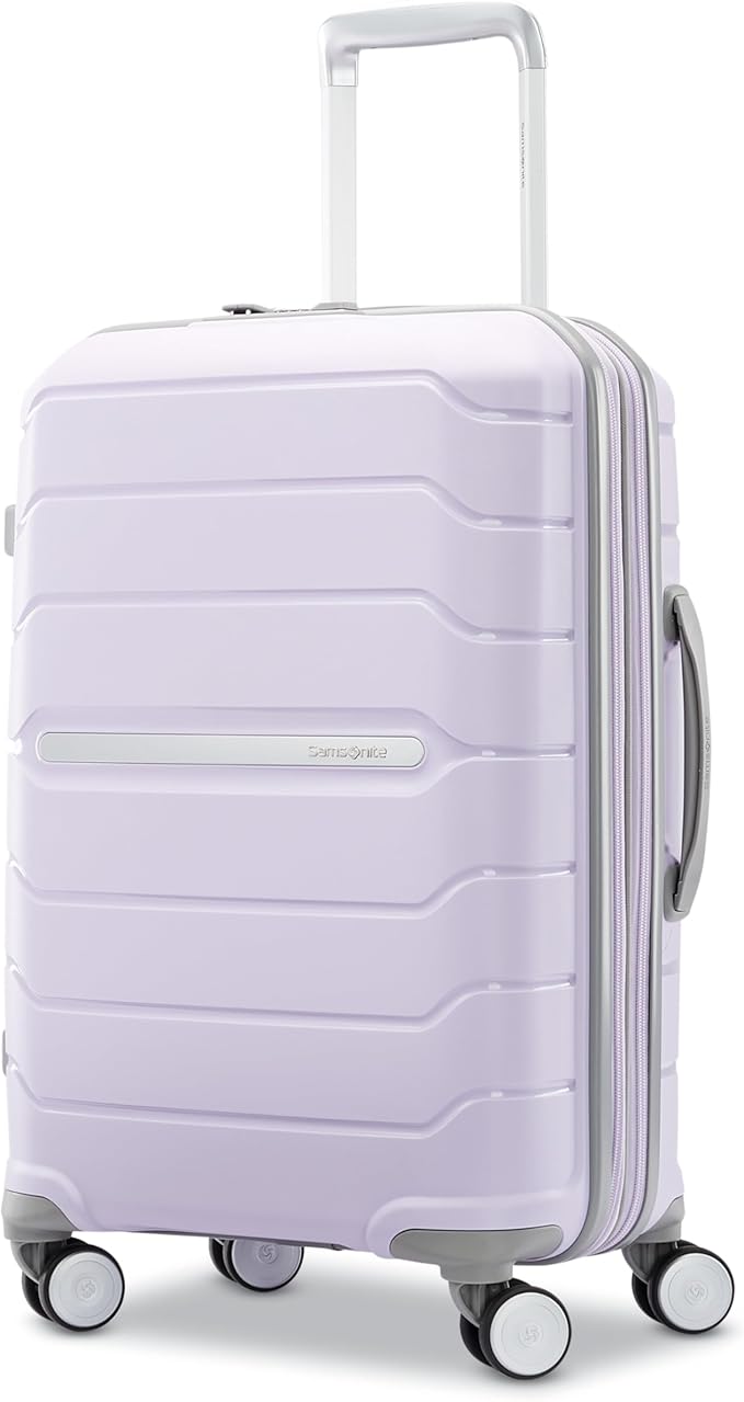 Samsonite Freeform ハードサイド 機内持ち込み手荷物 スピナーホイール付き - ハードシェル スーツケース - TSA承認、航空会社承認 - 拡張可能なハードシェル、軽量旅行用スムーズローリングホイール - ライラック