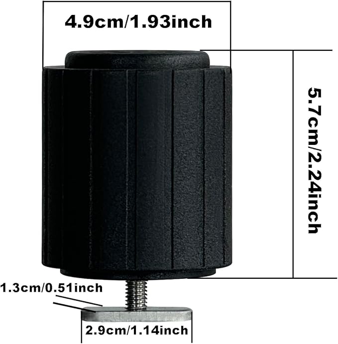2 Pack Fishing Rod Holder with Track Mount Universal T-Shaped Screw Mounted on Rail for Kayak, Canoe, Fishing Boat