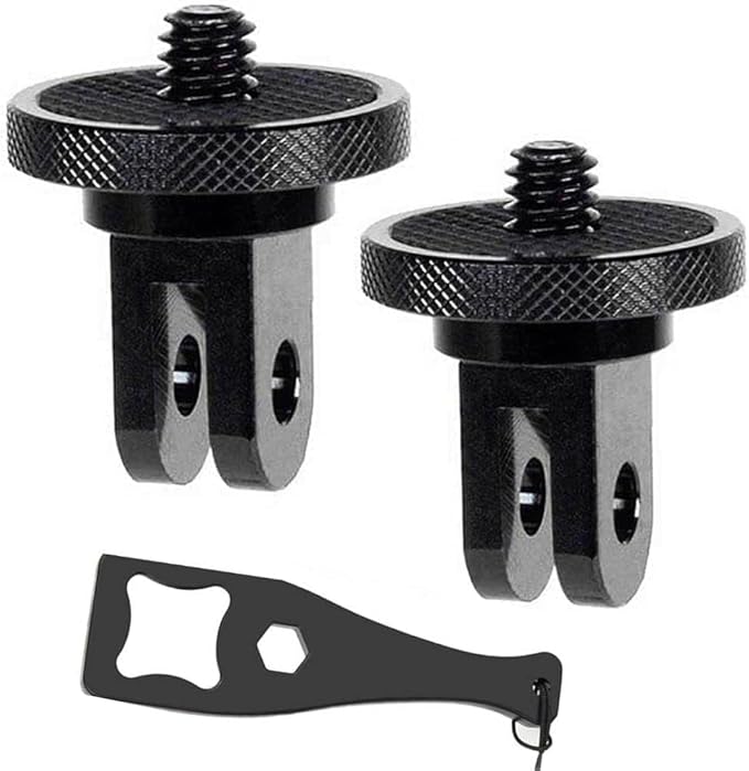 Aluminum Camera Tripod Adapter 1/4"-20 Conversion Adapter Mounts Compatible with Gopro Action Cameras Insta360 and Other Standard 1/4 Accessories, Quarter Inch Mount Adapter (Type AA)