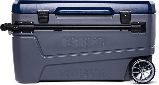 Igloo Maxcold Glide 110Qt Wheeled Cooler | Insulated Hard Shell Ice Chest