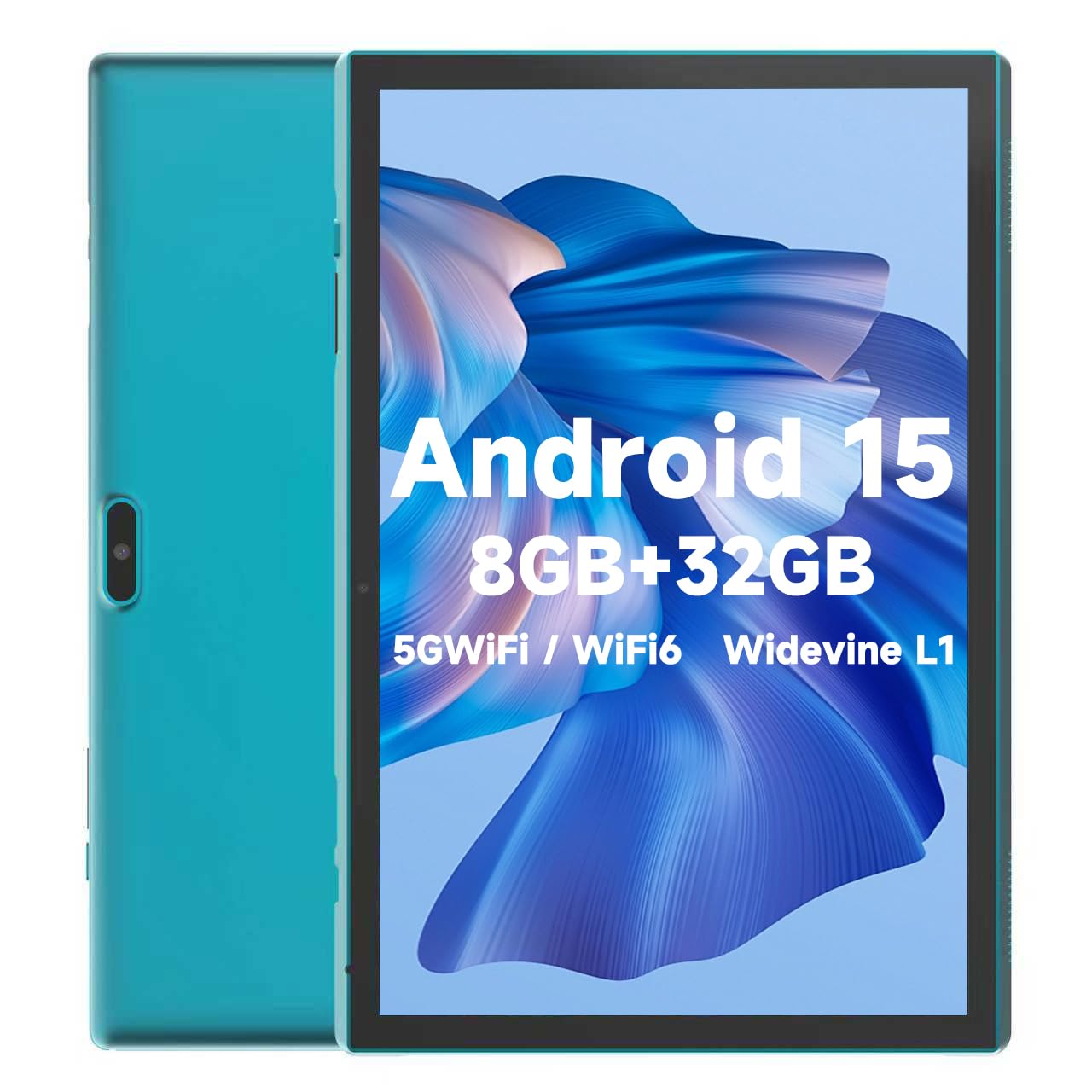 ZZB 10 inch Tablet Android 15 Tablet PC, 10.1" Android Tablets DDR4 8GB RAM 32GB ROM 2MP+8MP Dual Camera 5G WiFi-6 BT Support 1TB Expand 10 in IPS 6000mAh Battery Powerful Performance Tablets (Gray)