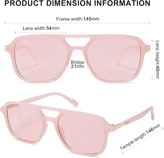 SOJOS Retro Aviator Sunglasses for Women Men,Trendy Rectangle Womens Mens Shades Sun Glasses SJ2202
