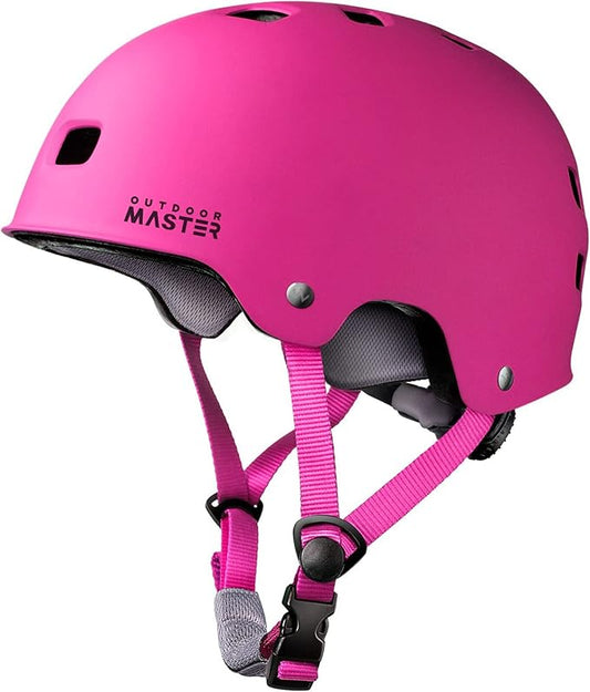 OutdoorMaster スケートボード サイクリング ヘルメット - 取り外し可能なライナー2枚付き 通気性 多用途 スポーツ スクーター ローラースケート インラインスケート ローラーブレード 子供 ユース 大人用