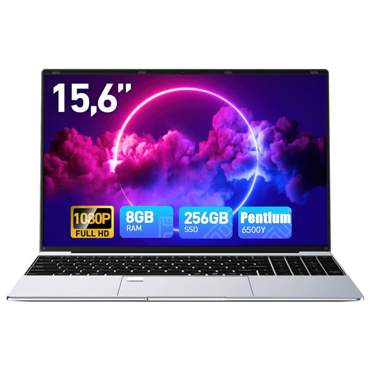 15.6 Inch Laptop Computer Core i3 6100U Processor, 8GB RAM 256GB SSD Win 11 Laptop, 1080P FHD Display, Backlit Keyboard, Fingerprint, USB3.0,WiFi5,Mini HDMI, BT5,Webcam