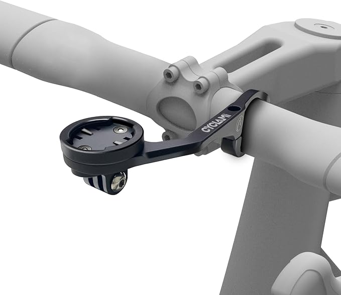 S5 Out Front Mount Aluminum Compatible with Garmin Edge Bike Computer, XOSS, iGPSPORT, Left Right Double-Edged Cycling Handlebar 1.25''/ 31.8mm