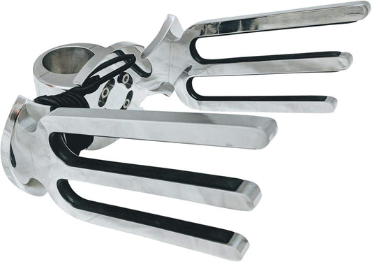 Krypt Towers Wakeboard Rack, Polished Aluminum Wakeboarding Tower Holder, Adjustable Angle Base to Level with Boat, Clamp Fits Tubing Sizes: 1 3/4", 1 7/8", 2", 2 1/4", 2 3/8", 2 1/2"