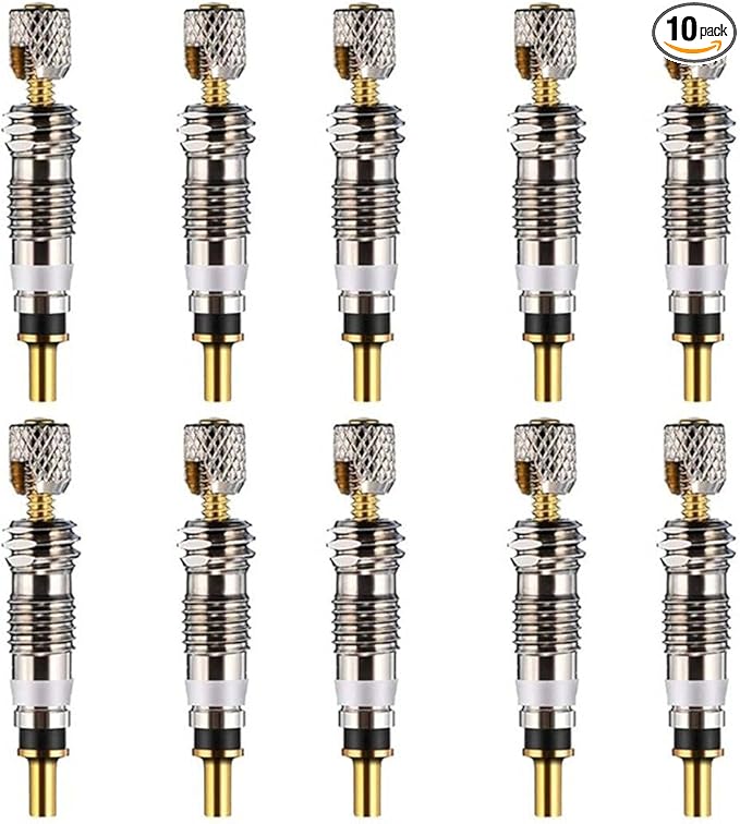 Presta Valve Core Kit Valve Stem Removal Tool Detachable Universal for Tubeless Road MTB Bike Bicycle Tires Repair 10pcs