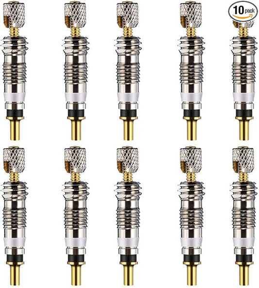 Presta Valve Core Kit Valve Stem Removal Tool Detachable Universal for Tubeless Road MTB Bike Bicycle Tires Repair 10pcs