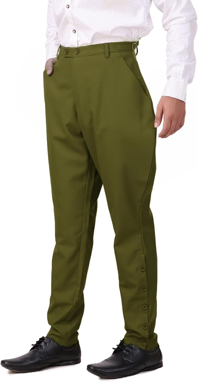 ThePirateDressing Steampunk Victorian Cosplay Costume Mens Archibald Jodhpur Pants Trousers
