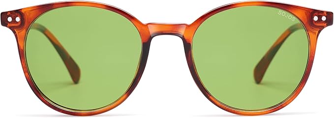 SOJOS 小さめ 丸型 クラシック 偏光サングラス レディース メンズ ヴィンテージスタイル UV400レンズ MAY SJ2113
