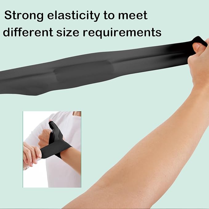 Bowling Wrist Brace Right Hand – Compression Support Glove for Men & Women with Thumb Protection – Bowling Glove for Injury Prevention, Better Release, Stability, Black Right Hand Glove