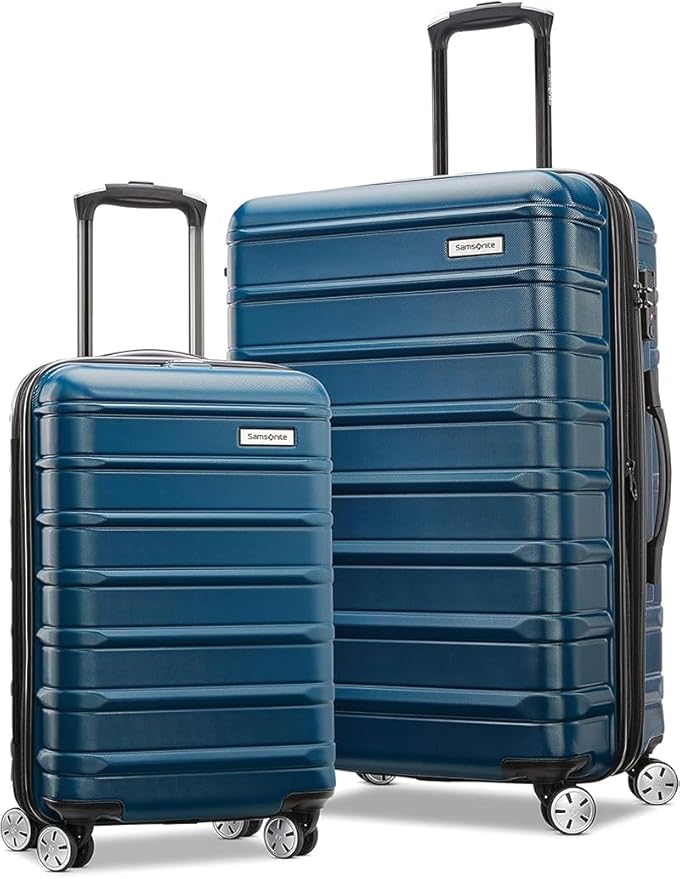Samsonite Omni 2 Hardside Expandable Luggage with Spinner Wheels, 3-Piece Set (19/24/28), Lagoon Blue