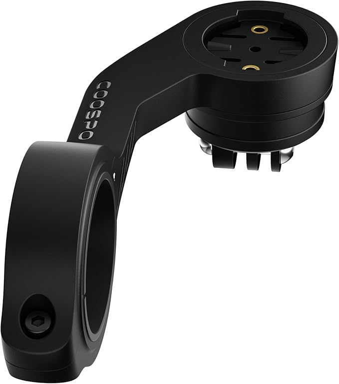 CooSpo Bike Computer Out Front Mount MT5S, Compatible with Garmin and GoPro, Bike Computer Mount Adapter for Handlebar 25.4mm/31.8mm