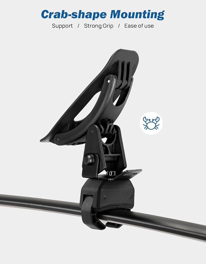 JOYTUTUS Kayak Roof Rack Saddles, Crab Roof Mounting Kit Fits Most Car SUV Truck Cross Bars, Carrier Kayak Paddle Board Surfboard with Tie Down Straps Ratchet Strap,150LBS Load Capacity 2 Pairs