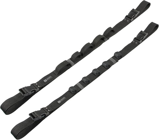 Booms Fishing VRC Vehicle Rod Carrier, Car Fishing Rod Holder, 2 Nylon Straps Adjustable Range 31.5 "-59", Fishing Pole Roof Rack Store 5 Poles Max, For vehicles with 4 Roof Grab Handles Only