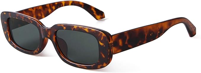 BUTABY Rectangle Sunglasses for Women Retro Driving Glasses 90’s Vintage Fashion Narrow Square Frame UV400 Protection