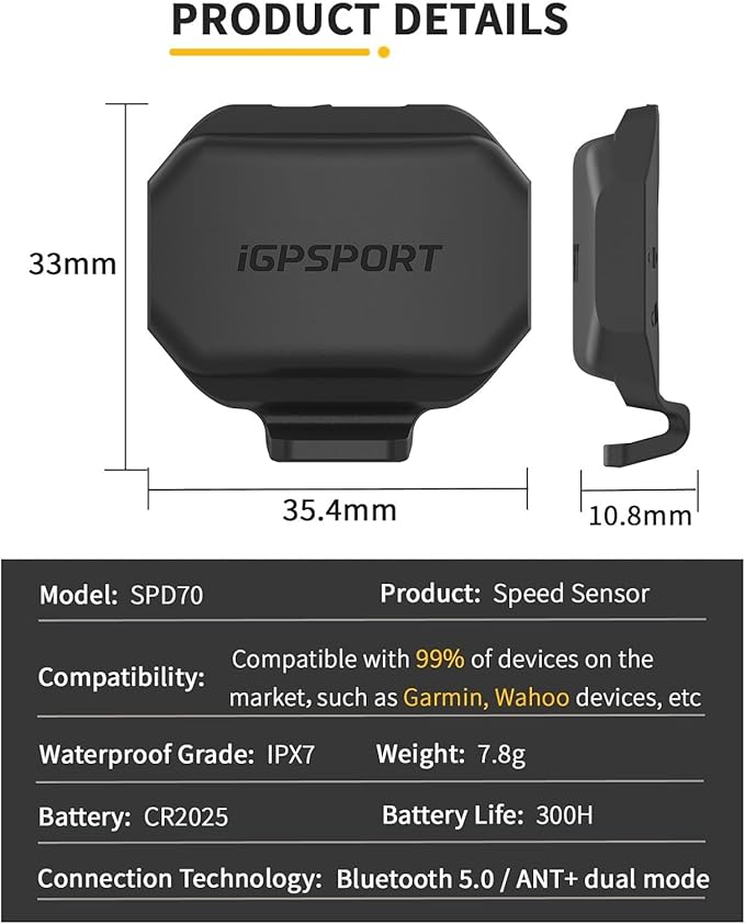 iGPSPORT BSC200S GPS Bike Computer, Wireless Route Navigation 2.4'' Screen Bluetooth ANT+ Cycle Computer IPX7 Waterproof