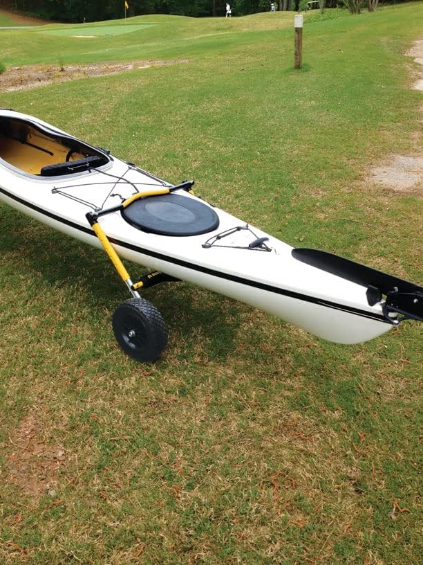 Suspenz Kayak Canoe Transport Cart, Large END Carrier Trolley with Airless Wheels, Yellow (22-8899)