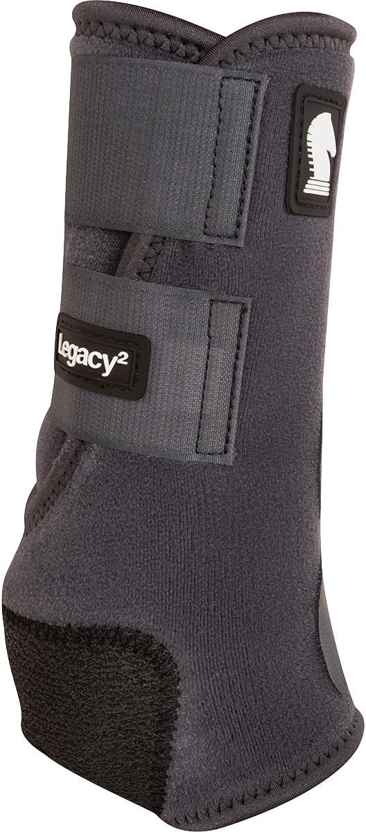 Classic Equine Legacy2 Support Boots, Front (Charcoal, Medium)